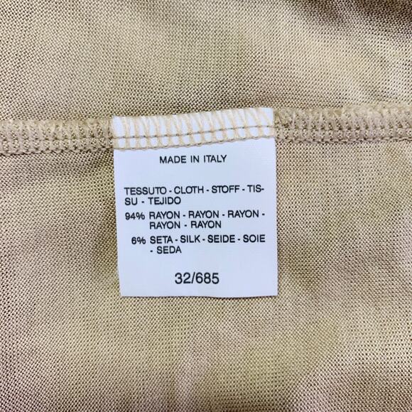 MAX MARA Size S Beige Rayon Silk Wrap Cardigan - Picture 8 of 8